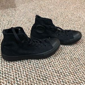 Black high top converse